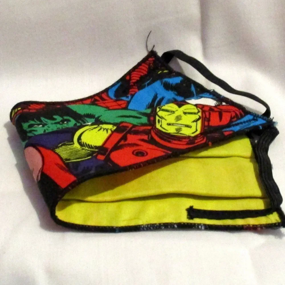 Handcrafted Marvel Face Mask Reversible